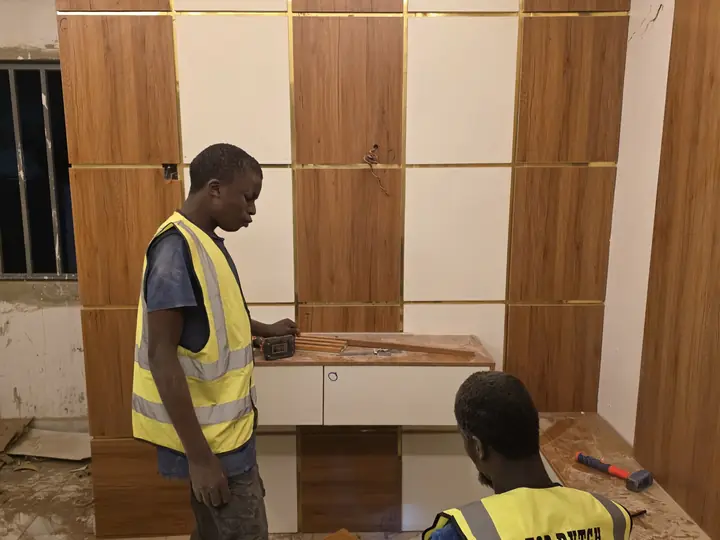 Woodwork and panel installation for a premium interior